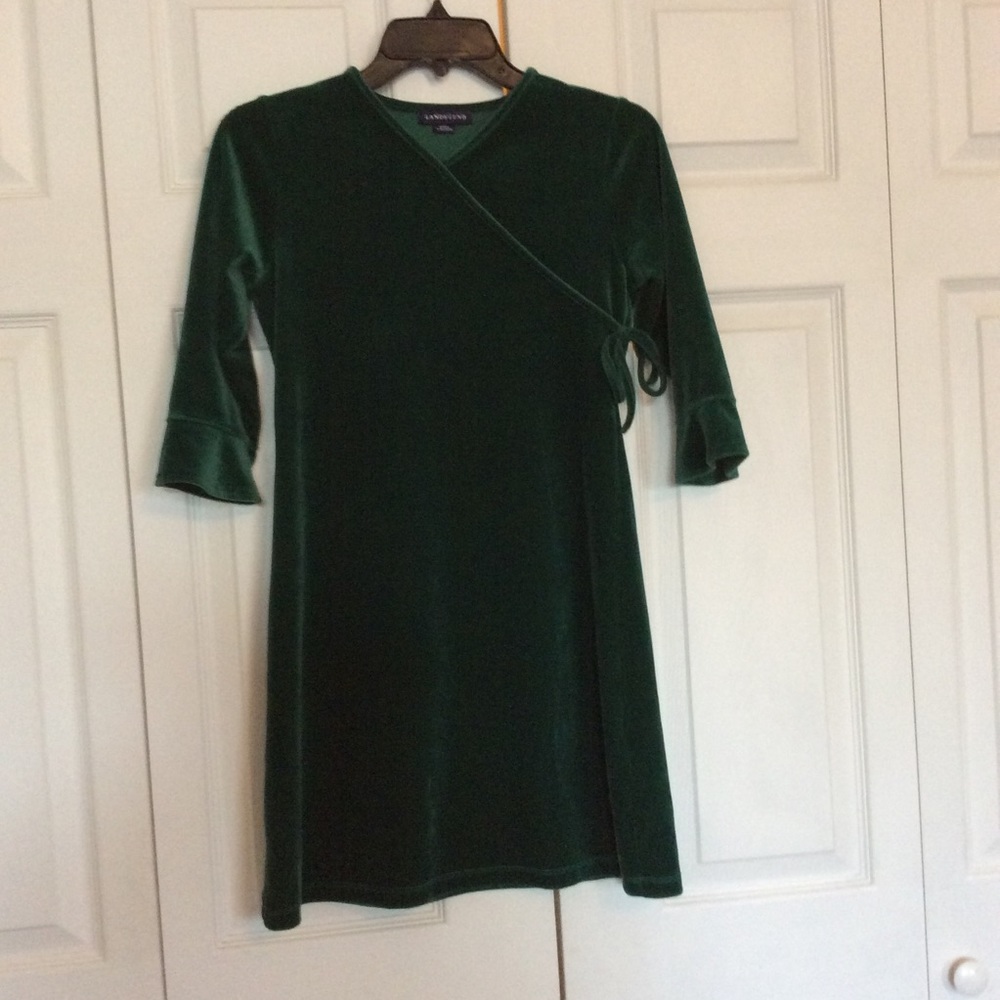 Girl’s Lands End Velvety Holiday Dress